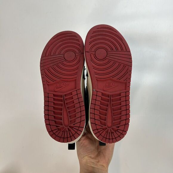 Nike Air Jordan 1 Retro GS Old Love Sz 1Y 307383-102 Black Toe Bred Chicago - Picture 7 of 8